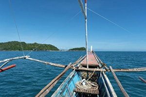 Iloilo Province Prints: Bangka boats, Gigantes Islands, Iloilo Province, Western Visayas, Philippines