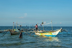 Bangka Prints: Bangka boats, Gigantes Islands, Iloilo Province, Western Visayas, Philippines