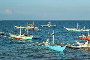 Bangka Prints: Bangka boats, Gigantes Islands, Iloilo Province, Western Visayas, Philippines