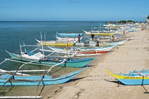 Bangka Prints: Bangka boats, Gigantes Islands, Iloilo Province, Western Visayas, Philippines