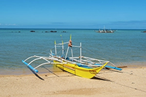 The Philippines Prints: Bangka boats, Gigantes Islands, Iloilo Province, Western Visayas, Philippines