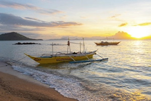 Bangka Prints: Bangka boats, Gigantes Islands, Iloilo Province, Western Visayas, Philippines