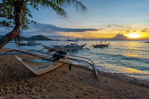 Bangka Prints: Bangka boats, Gigantes Islands, Iloilo Province, Western Visayas, Philippines