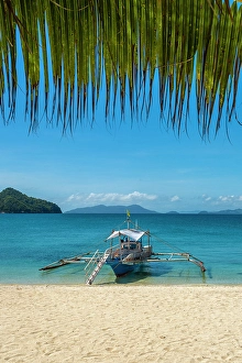 The Philippines Prints: Bangka boats, Gigantes Islands, Iloilo Province, Western Visayas, Philippines