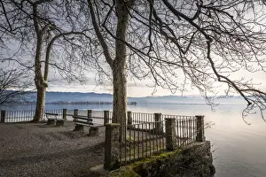 Bank promenade of Bad Schachen, Lindau on Lake Constance, Swabia, Bavaria, Germany