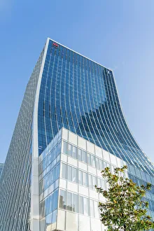 Curved Prints: One Bank street building, Canary Wharf, London, England, UK
