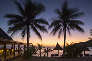 Pacific Islands Gallery: Bar at Octopus Resort at sunset, Waya Island, Yasawa Islands, Fiji