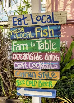 World Prints: Bar Sign at George Town, Grand Cayman, Cayman Islands