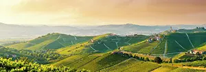 Barbaresco Prints: Barbaresco and the Langhe hills at sunset