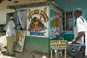 Barbers shop at Nunguni, Kenya