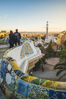 Parc Guell Prints: Barcelona, Catalonia, Spain, Southern Europe
