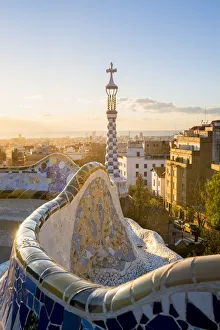 Parc Guell Prints: Barcelona, Catalonia, Spain, Southern Europe