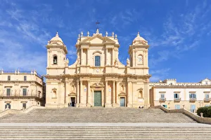 Baroque St nicholas church cathedral of Noto, Siracusa province, Sicily, Italy