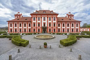 Images Dated 25th February 2022: Baroque Troja Chateau in spring, Prague, Bohemia, Czech Republic