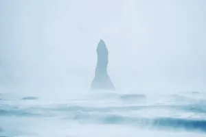 Abstract Prints: Basalt column of Vik during a sea storm, Sudurland, Iceland