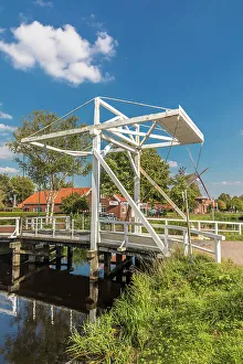 Fehnland Prints: Bascule bridge in OstGrossefehn over the Fehn Canal