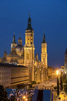 Zaragoza Prints: Basilica-Cathedral of Our Lady of the Pillar, Zaragoza, Spain