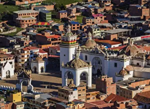 Images Dated 22nd September 2017: Basilica of Our Lady of Copacabana, elevated view, Copacabana, La Paz Department, Bolivia
