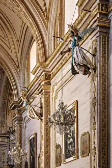 Oaxacan Prints: Basilica of Our Lady of Solitude, interior, Oaxaca de Juarez, Oaxaca State, Mexico