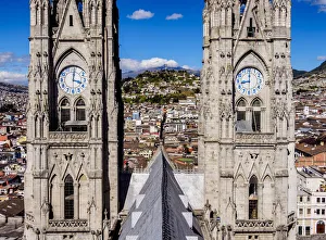 Panecillo Prints: Basilica of the National Vow, Old Town, Quito, Pichincha Province, Ecuador