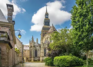 Cotes Darmor Prints: Basilica of Saint-Sauveur in Dinan, Cotes-d'Armor, Brittany, France