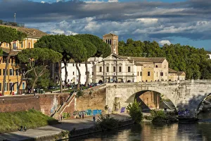 The Basilica of St. Bartholomew on the Island or San Bartolomeo all'Isola at Tiber The Basilica of St. Bartholomew on the Island or San Bartolomeo all'Isola at Tiber