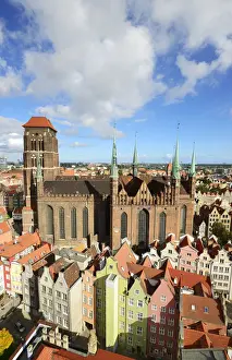 Stare Miasto Prints: Basilica of St. Mary of the Assumption of the Blessed Virgin Mary and the old town