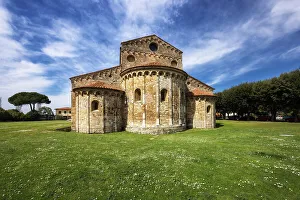 Tuscany District Prints: Basilica of St. Peter the Apostle, province of Pisa, Tuscany, Italy