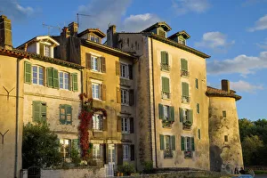 Basque Prints: Basque houses, Bayonne, Pyrenees-Atlantiques, Nouvelle Aquitaine, France
