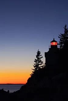 Images Dated 10th October 2008: Bass Harbor Lighthouse at Twilight, Acadia National Park, Maine, USA