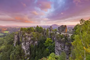 Bastei Bridge, Bastei, Saxon Switzerland National Park, Saxony, Germany
