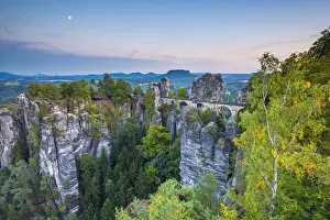 Bastei Bridge, Bastei, Saxon Switzerland National Park, Saxony, Germany