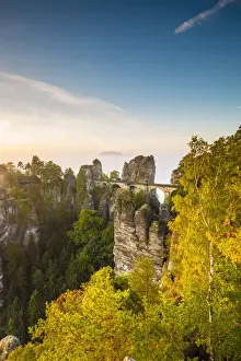 Bastei Bridge, Bastei, Saxon Switzerland National Park, Saxony, Germany