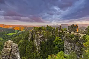 Bastei Bridge, Bastei, Saxon Switzerland National Park, Saxony, Germany
