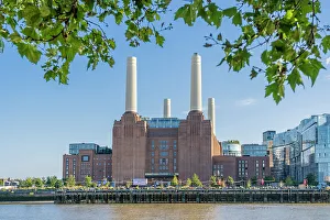 Grade 2 Listed Prints: Battersea Power Station and the River Thames, Battersea, London, England, UK