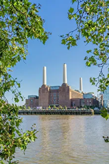 Grade 2 Listed Prints: Battersea Power Station and the River Thames, Battersea, London, England, UK