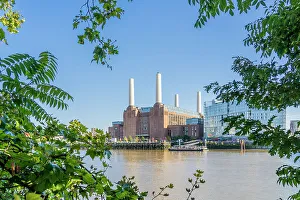 Grade 2 Listed Prints: Battersea Power Station and the River Thames, Battersea, London, England, UK