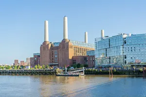 Grade 2 Listed Prints: Battersea Power Station and the River Thames, Battersea, London, England, UK