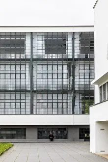 Modernist Prints: Bauhaus Dessau, Dessau-Rosslau, Saxony-Anhalt, Germany