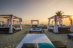 Bavaro Beach, Bavaro, Higuey, Punta Cana, Dominican Republic. Beach beds
