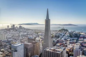 San Francisco Prints: Bay Area and Downtown San Francisco with Transamerica Building
