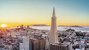 San Francisco Prints: Bay Area and Downtown San Francisco with Transamerica Building