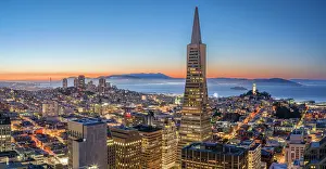 San Francisco Prints: Bay Area and Downtown San Francisco with Transamerica Building