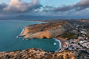 Aegean Sea Collection: Bay and beach of Matala, Iraklion, Crete, Greece