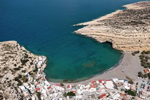 Images Dated 13th June 2023: Bay and beach of Matala, Iraklion, Crete, Greece
