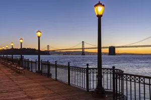 Images Dated 16th April 2021: Bay Bridge and pier, San Francisco, California, USA