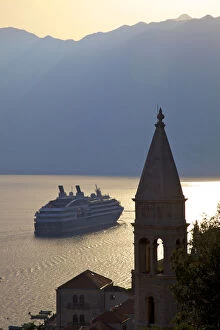 Bay of Kotor Viewed From Perast, Montenegro, South East Europe