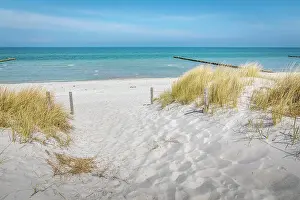 Prerow Prints: Beach access near Prerow, Mecklenburg-West Pomerania, Northern Germany, Germany