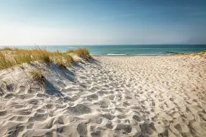 Ahrenshoop Prints: Beach access north of Ahrenshoop, Mecklenburg-West Pomerania, Northern Germany, Germany