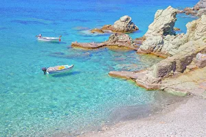 Folegandros Prints: Beach, Agali, Folegandros Island, Cyclades Islands, Greece